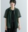 『ユニセックス』『洗濯可』アソートレースオープンカラーシャツ(5分袖)