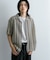 『ユニセックス』『洗濯可』アソートレースオープンカラーシャツ(5分袖)