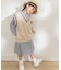 『親子リンク』Vネックニットベスト(KIDS)