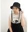 リボン付きキルティングバケットHAT