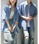 『ユニセックス』リラックスフィットレギュラーカラーショートスリーブシャツ