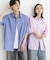『ユニセックス』リラックスフィットレギュラーカラーショートスリーブシャツ