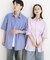 『ユニセックス』リラックスフィットレギュラーカラーショートスリーブシャツ
