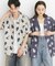 『ユニセックス』ボタニカルオープンカラーショートスリーブシャツ