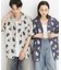 『ユニセックス』ボタニカルオープンカラーショートスリーブシャツ