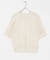 new basic　リネン混ワッシャーハーフスリーブニット