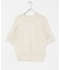 new basic　リネン混ワッシャーハーフスリーブニット