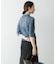 new basic　リネン混ワッシャーシャツカラーニット