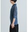 new basic　リネン混ワッシャーシャツカラーニット
