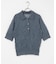 new basic　リネン混ワッシャーシャツカラーニット