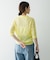 new basic　リネン混ワッシャーシャツカラーニット
