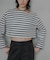 『別注』Le minor×UR　Border cropped T-shirts
