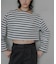『別注』Le minor×UR　Border cropped T-shirts