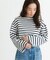 『別注』Le minor×UR　Border cropped T-shirts