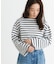 『別注』Le minor×UR　Border cropped T-shirts