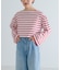 『別注』Le minor×UR　Border cropped T-shirts