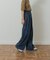 Denim Tuck Wide Pants