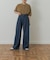 Denim Tuck Wide Pants
