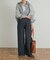 Denim Tuck Wide Pants
