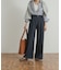 Denim Tuck Wide Pants