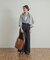 Denim Tuck Wide Pants