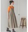 配色リブ5分袖プルオーバー