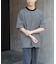 FORK&SPOON　ボーダープレーティングショートスリーブTシャツ