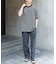 FORK&SPOON　ボーダープレーティングショートスリーブTシャツ