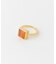 SMELLY so’　square carnelian ring