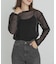 mizuiro ind　mesh dots crew neck pullover