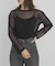 mizuiro ind　mesh dots crew neck pullover