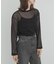 mizuiro ind　mesh dots crew neck pullover