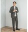 LIFE STYLE TAILOR　レトロヘリンボンストレッチ2タックパンツ