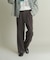 ウールライクダブルタックワイドパンツ