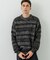 『別注』crepuscule×URBAN RESEARCH　Multi Border Mix CREW-NECK