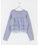 『洗濯可』ダブルジップフリルニットカーディガン