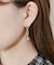 メタルボールドロップチェーンピアス