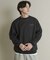 『ユニセックス』シシュウフェイクスエードクルーネックスウェット