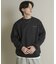 『ユニセックス』シシュウフェイクスエードクルーネックスウェット