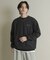 『ユニセックス』シシュウフェイクスエードクルーネックスウェット