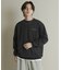 『ユニセックス』シシュウフェイクスエードクルーネックスウェット