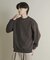 『ユニセックス』シシュウフェイクスエードクルーネックスウェット