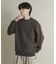 『ユニセックス』シシュウフェイクスエードクルーネックスウェット