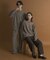 『ユニセックス』シシュウフェイクスエードクルーネックスウェット