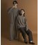 『ユニセックス』シシュウフェイクスエードクルーネックスウェット