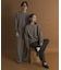 『ユニセックス』シシュウフェイクスエードクルーネックスウェット