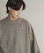 『ユニセックス』シシュウフェイクスエードクルーネックスウェット