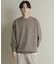 『ユニセックス』シシュウフェイクスエードクルーネックスウェット