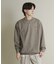 『ユニセックス』シシュウフェイクスエードクルーネックスウェット