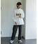 Grow Organic フォトプリントロングスリーブTシャツ